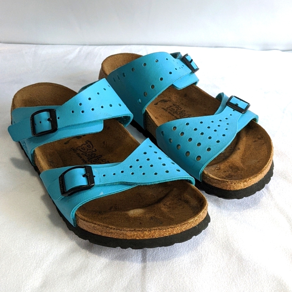 Birkenstock sandals  Aqua colored straps